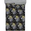 Ambesonne Floral Fitted Sheet & Pillow Sham Set, Valentine’s Day Theme Flowers Vintage Botanical Nature Ornament Art, Decorative Printed 2 Piece Bedding Decor Set, Twinxl, Dark Coral and Fern Green(Mustard Dusk and Dimgray)