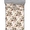 Ambesonne Floral Fitted Sheet & Pillow Sham Set, Valentine’s Day Theme Grunge Style Repetitive Rose Flowers Abstract, Decorative Printed 2 Piece Bedding Decor Set, Twinxl, Pale Fuchsia and Sepia(Burnt Sienna Sand Brown)