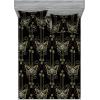 Ambesonne Floral Fitted Sheet & Pillow Sham Set, Valentine’s Day Theme Grunge Style Repetitive Rose Flowers Abstract, Decorative Printed 2 Piece Bedding Decor Set, Twinxl, Pale Fuchsia and Sepia(Charcoal Grey and Dark Yellow)