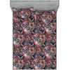 Ambesonne Floral Fitted Sheet & Pillow Sham Set, Valentine’s Day Theme Grunge Style Repetitive Rose Flowers Abstract, Decorative Printed 2 Piece Bedding Decor Set, Twinxl, Pale Fuchsia and Sepia(Scarlet and Lavender Blue)