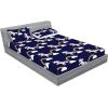 Ambesonne Floral Fitted Sheet & Pillow Sham Set, Valentine’s Day Theme Grunge Style Repetitive Rose Flowers Abstract, Decorative Printed 2 Piece Bedding Decor Set, Twinxl, Pale Fuchsia and Sepia(Navy Blue and Pale Seafoam)