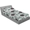 Ambesonne Floral Fitted Sheet & Pillow Sham Set, Valentine’s Day Theme Grunge Style Repetitive Rose Flowers Abstract, Decorative Printed 2 Piece Bedding Decor Set, Twinxl, Pale Fuchsia and Sepia(Reseda Green Grey and White)