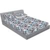 Ambesonne Floral Fitted Sheet & Pillow Sham Set, Valentine’s Day Theme Grunge Style Repetitive Rose Flowers Abstract, Decorative Printed 2 Piece Bedding Decor Set, Twinxl, Pale Fuchsia and Sepia(Maroon and Dark Blue Grey)