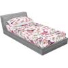 Ambesonne Floral Fitted Sheet & Pillow Sham Set, Valentine’s Day Theme Grunge Style Repetitive Rose Flowers Abstract, Decorative Printed 2 Piece Bedding Decor Set, Twinxl, Pale Fuchsia and Sepia(Pastel Pink and Sage Green)