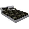Ambesonne Floral Fitted Sheet & Pillow Sham Set, Valentine’s Day Theme Grunge Style Repetitive Rose Flowers Abstract, Decorative Printed 2 Piece Bedding Decor Set, Twinxl, Pale Fuchsia and Sepia(Charcoal Grey and Dark Yellow)