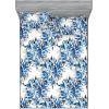 Ambesonne Floral Fitted Sheet & Pillow Sham Set, Valentine’s Day Theme Grunge Style Repetitive Rose Flowers Abstract, Decorative Printed 2 Piece Bedding Decor Set, Twinxl, Pale Fuchsia and Sepia(Sea Blue Chocolate and White)