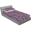 Ambesonne Floral Fitted Sheet & Pillow Sham Set, Valentine’s Day Theme Grunge Style Repetitive Rose Flowers Abstract, Decorative Printed 2 Piece Bedding Decor Set, Twinxl, Pale Fuchsia and Sepia(Pale Purple and Sage Green)
