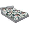 Ambesonne Floral Fitted Sheet & Pillow Sham Set, Valentine’s Day Theme Grunge Style Repetitive Rose Flowers Abstract, Decorative Printed 2 Piece Bedding Decor Set, Twinxl, Pale Fuchsia and Sepia(Dark Pink and Pale Teal)