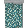 Ambesonne Floral Fitted Sheet & Pillow Sham Set, Valentine’s Day Theme Grunge Style Repetitive Rose Flowers Abstract, Decorative Printed 2 Piece Bedding Decor Set, Twinxl, Pale Fuchsia and Sepia(Dark Cadet Blue and Brown)