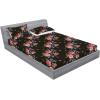 Ambesonne Floral Fitted Sheet & Pillow Sham Set, Valentine’s Day Theme Grunge Style Repetitive Rose Flowers Abstract, Decorative Printed 2 Piece Bedding Decor Set, Twinxl, Pale Fuchsia and Sepia(Paprika and Dark Olive Green)