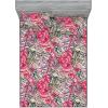 Ambesonne Floral Fitted Sheet & Pillow Sham Set, Valentine’s Day Theme Grunge Style Repetitive Rose Flowers Abstract, Decorative Printed 2 Piece Bedding Decor Set, Twinxl, Pale Fuchsia and Sepia(Dark Coral and Slate Blue)