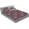 Ambesonne Floral Fitted Sheet & Pillow Sham Set, Valentine’s Day Theme Grunge Style Repetitive Rose Flowers Abstract, Decorative Printed 2 Piece Bedding Decor Set, Twinxl, Pale Fuchsia and Sepia(Scarlet and Lavender Blue)