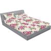 Ambesonne Floral Fitted Sheet & Pillow Sham Set, Valentine’s Day Theme Grunge Style Repetitive Rose Flowers Abstract, Decorative Printed 2 Piece Bedding Decor Set, Twinxl, Pale Fuchsia and Sepia(Pale Fuchsia and Sepia)