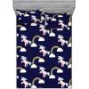 Ambesonne Floral Fitted Sheet & Pillow Sham Set, Valentine’s Day Theme Grunge Style Repetitive Rose Flowers Abstract, Decorative Printed 2 Piece Bedding Decor Set, Twinxl, Pale Fuchsia and Sepia(Navy Blue and Pale Seafoam)