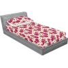 Ambesonne Floral Fitted Sheet & Pillow Sham Set, Watercolor Repeating Roses Valentine’s Day Theme Vintage Style Art, Decorative Printed 3 Piece Bedding Decor Set, Full, Dark Coral Fawn and Sepia(Dark Coral Fawn and Sepia)
