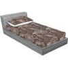 Ambesonne Floral Fitted Sheet & Pillow Sham Set, Watercolor Repeating Roses Valentine’s Day Theme Vintage Style Art, Decorative Printed 3 Piece Bedding Decor Set, Full, Dark Coral Fawn and Sepia(Dark Taupe and Sand Brown)