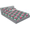 Ambesonne Floral Fitted Sheet & Pillow Sham Set, Watercolor Repeating Roses Valentine’s Day Theme Vintage Style Art, Decorative Printed 3 Piece Bedding Decor Set, Full, Dark Coral Fawn and Sepia(Pastel Pink and Fern Green)