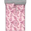 Ambesonne Floral Fitted Sheet & Pillow Sham Set, Watercolor Repeating Roses Valentine’s Day Theme Vintage Style Art, Decorative Printed 3 Piece Bedding Decor Set, Full, Dark Coral Fawn and Sepia(Pale Pink Blush and White)