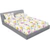 Ambesonne Floral Fitted Sheet & Pillow Sham Set, Watercolor Repeating Roses Valentine’s Day Theme Vintage Style Art, Decorative Printed 3 Piece Bedding Decor Set, Full, Dark Coral Fawn and Sepia(Dark Yellow and Soft Pink)