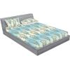 Ambesonne Floral Fitted Sheet & Pillow Sham Set, Watercolor Repeating Roses Valentine’s Day Theme Vintage Style Art, Decorative Printed 3 Piece Bedding Decor Set, Full, Dark Coral Fawn and Sepia(Slate Brown and Blue Grey)