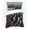 Ambesonne Floral Heart Bedding Set, Tenderness of Romantic Garden Ivy Branches and Roses Valentines Day, 3 Piece Duvet Cover Set with Sham and Fitted Sheet, Twin XL Size, Laurel Green and Pink(Blue and Pale Cinnamon)