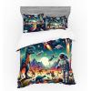 Ambesonne Floral Heart Bedding Set, Tenderness of Romantic Garden Ivy Branches and Roses Valentines Day, 3 Piece Duvet Cover Set with Sham and Fitted Sheet, Twin XL Size, Laurel Green and Pink(Multicolor Teal Red)