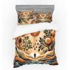 Ambesonne Floral Heart Bedding Set, Tenderness of Romantic Garden Ivy Branches and Roses Valentines Day, 3 Piece Duvet Cover Set with Sham and Fitted Sheet, Twin XL Size, Laurel Green and Pink(Pale Brown Petrol Blue)