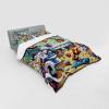 Ambesonne Floral Heart Bedding Set, Tenderness of Romantic Garden Ivy Branches and Roses Valentines Day, 3 Piece Duvet Cover Set with Sham and Fitted Sheet, Twin XL Size, Laurel Green and Pink(Sea Green Blue and Mustard)