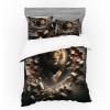 Ambesonne Floral Heart Bedding Set, Tenderness of Romantic Garden Ivy Branches and Roses Valentines Day, 3 Piece Duvet Cover Set with Sham and Fitted Sheet, Twin XL Size, Laurel Green and Pink(Pale Mustard and Dark Mustard)