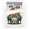 Ambesonne Floral Heart Bedding Set, Tenderness of Romantic Garden Ivy Branches and Roses Valentines Day, 3 Piece Duvet Cover Set with Sham and Fitted Sheet, Twin XL Size, Laurel Green and Pink(Fern Green White Brown)
