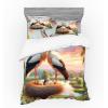 Ambesonne Floral Heart Bedding Set, Tenderness of Romantic Garden Ivy Branches and Roses Valentines Day, 3 Piece Duvet Cover Set with Sham and Fitted Sheet, Twin XL Size, Laurel Green and Pink(Fern Green Multicolor)