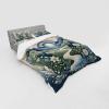 Ambesonne Floral Heart Bedding Set, Tenderness of Romantic Garden Ivy Branches and Roses Valentines Day, 3 Piece Duvet Cover Set with Sham and Fitted Sheet, Twin XL Size, Laurel Green and Pink(Slate Blue Reseda Green)