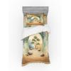 Ambesonne Floral Heart Bedding Set, Tenderness of Romantic Garden Ivy Branches and Roses Valentines Day, 3 Piece Duvet Cover Set with Sham and Fitted Sheet, Twin XL Size, Laurel Green and Pink(Camel Reseda Green Blue)