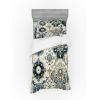 Ambesonne Floral Heart Bedding Set, Tenderness of Romantic Garden Ivy Branches and Roses Valentines Day, 3 Piece Duvet Cover Set with Sham and Fitted Sheet, Twin XL Size, Laurel Green and Pink(Off White Cadet Blue)