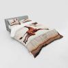 Ambesonne Floral Heart Bedding Set, Tenderness of Romantic Garden Ivy Branches and Roses Valentines Day, 3 Piece Duvet Cover Set with Sham and Fitted Sheet, Twin XL Size, Laurel Green and Pink(Cinnamon Off White Green)