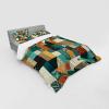 Ambesonne Floral Heart Bedding Set, Tenderness of Romantic Garden Ivy Branches and Roses Valentines Day, 3 Piece Duvet Cover Set with Sham and Fitted Sheet, Twin XL Size, Laurel Green and Pink(Teal Orange Multicolor)