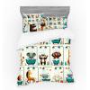 Ambesonne Floral Heart Bedding Set, Tenderness of Romantic Garden Ivy Branches and Roses Valentines Day, 3 Piece Duvet Cover Set with Sham and Fitted Sheet, Twin XL Size, Laurel Green and Pink(Teal Burnt Orange Ivory)