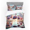 Ambesonne Floral Heart Bedding Set, Tenderness of Romantic Garden Ivy Branches and Roses Valentines Day, 3 Piece Duvet Cover Set with Sham and Fitted Sheet, Twin XL Size, Laurel Green and Pink(Pale Pink Soft Blue)