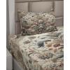 Ambesonne Floral Heart Sheet Set, Tenderness of Romantic Garden Ivy Branches and Roses Valentines Day, Fitted and Flat Sheet with Pillowcase Bedding Accent 3 Piece Set, Twin, Laurel Green and Pink(Tan Dark Blue and Pale Ruby)
