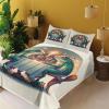 Ambesonne Floral Heart Sheet Set, Tenderness of Romantic Garden Ivy Branches and Roses Valentines Day, Fitted and Flat Sheet with Pillowcase Bedding Accent 3 Piece Set, Twin, Laurel Green and Pink(Fern Green White Brown)