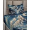 Ambesonne Floral Heart Sheet Set, Tenderness of Romantic Garden Ivy Branches and Roses Valentines Day, Fitted and Flat Sheet with Pillowcase Bedding Accent 3 Piece Set, Twin, Laurel Green and Pink(Night Blue and Coconut)