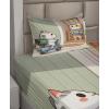 Ambesonne Floral Heart Sheet Set, Tenderness of Romantic Garden Ivy Branches and Roses Valentines Day, Fitted and Flat Sheet with Pillowcase Bedding Accent 3 Piece Set, Twin, Laurel Green and Pink(Pale Green and Multicolor)