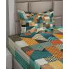 Ambesonne Floral Heart Sheet Set, Tenderness of Romantic Garden Ivy Branches and Roses Valentines Day, Fitted and Flat Sheet with Pillowcase Bedding Accent 3 Piece Set, Twin, Laurel Green and Pink(Teal Orange Multicolor)