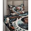 Ambesonne Floral Heart Sheet Set, Tenderness of Romantic Garden Ivy Branches and Roses Valentines Day, Fitted and Flat Sheet with Pillowcase Bedding Accent 3 Piece Set, Twin, Laurel Green and Pink(Blue Grey and Pale Caramel)