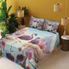 Ambesonne Floral Heart Sheet Set, Tenderness of Romantic Garden Ivy Branches and Roses Valentines Day, Fitted and Flat Sheet with Pillowcase Bedding Accent 3 Piece Set, Twin, Laurel Green and Pink(Pale Pink Soft Blue)