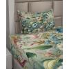 Ambesonne Floral Heart Sheet Set, Tenderness of Romantic Garden Ivy Branches and Roses Valentines Day, Fitted and Flat Sheet with Pillowcase Bedding Accent 3 Piece Set, Twin, Laurel Green and Pink(Green Multicolor)