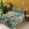 Ambesonne Floral Heart Sheet Set, Tenderness of Romantic Garden Ivy Branches and Roses Valentines Day, Fitted and Flat Sheet with Pillowcase Bedding Accent 3 Piece Set, Twin, Laurel Green and Pink(Green Multicolor)