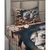 Ambesonne Floral Heart Sheet Set, Tenderness of Romantic Garden Ivy Branches and Roses Valentines Day, Fitted and Flat Sheet with Pillowcase Bedding Accent 3 Piece Set, Twin, Laurel Green and Pink(Ginger Coconut)