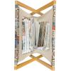 Ambesonne Green Flower Magazine and Book Holder, Floral Pattern Abstract Rose Design Romance Valentines Day Inspired, Floor Rack Decor for Interior of Home & Office, 22″ x 19″, Blue Pale Green White(Dark Orange Slate Blue)