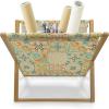 Ambesonne Green Flower Magazine and Book Holder, Floral Pattern Abstract Rose Design Romance Valentines Day Inspired, Floor Rack Decor for Interior of Home & Office, 22″ x 19″, Blue Pale Green White(Turquoise Yellow Green)